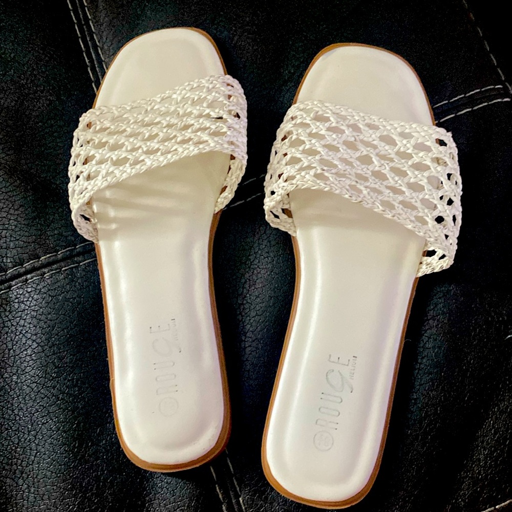 White sandals